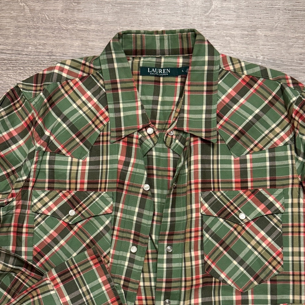 Lauren Ralph Lauren Green Plaid Women’s Shirt